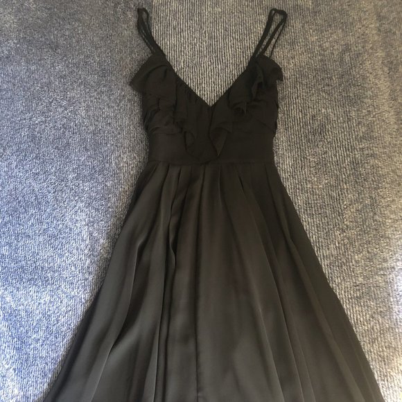 GUESS flared dress w flowy front & crisscross back - Picture 4 of 7